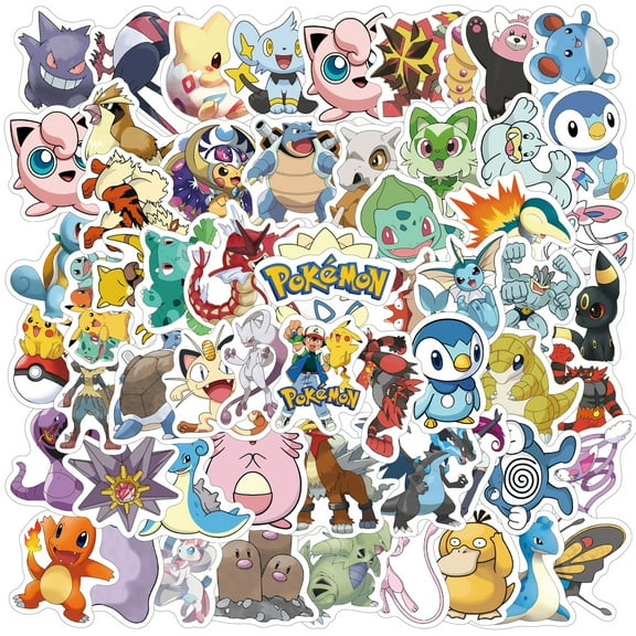 120 PCS For Eevee Cartoon Sticker Pack for Teens - Waterproof Vinyl Decals for Water Bottles, Laptops, Skateboards & Suitcases for Girls Boys Ideal Holiday Party Gift