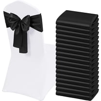 120 PCS Emerald Green Satin Chair Sashes Bows Universal Chair Cover Band Back Ties Chair Bows for Wedding Party Reception Restaurant Event Decoration(7 x 78 inch)