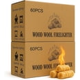 thumbnail image 1 of 120 PCS Fire Starter – Natural Wax & Sawdust Wood Igniters for Grill, Fireplace, Camping Accessories, BBQ, and Cooking – All-Weather, 10 Min Burn, 1 of 5