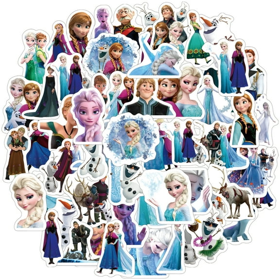 120 PCS For Frozen Cartoon Sticker Pack for Teens - Vinyl Decals Waterproof for Skateboards, Laptops, Water Bottles and Suitcases Ideal Holiday Party Gift