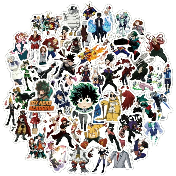 120 PCS For My Hero Academia Cartoon Sticker Pack for Teens - Vinyl Decals Waterproof for Skateboards, Laptops, Water Bottles and Suitcases Ideal Holiday Party Gift
