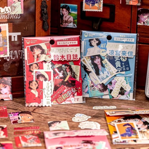 120 PCS Japanese Manga Style Sticker Book Cartoon Characters Stickers Anime Decorative Sticker for Journaling, Planners and Scrapbooks