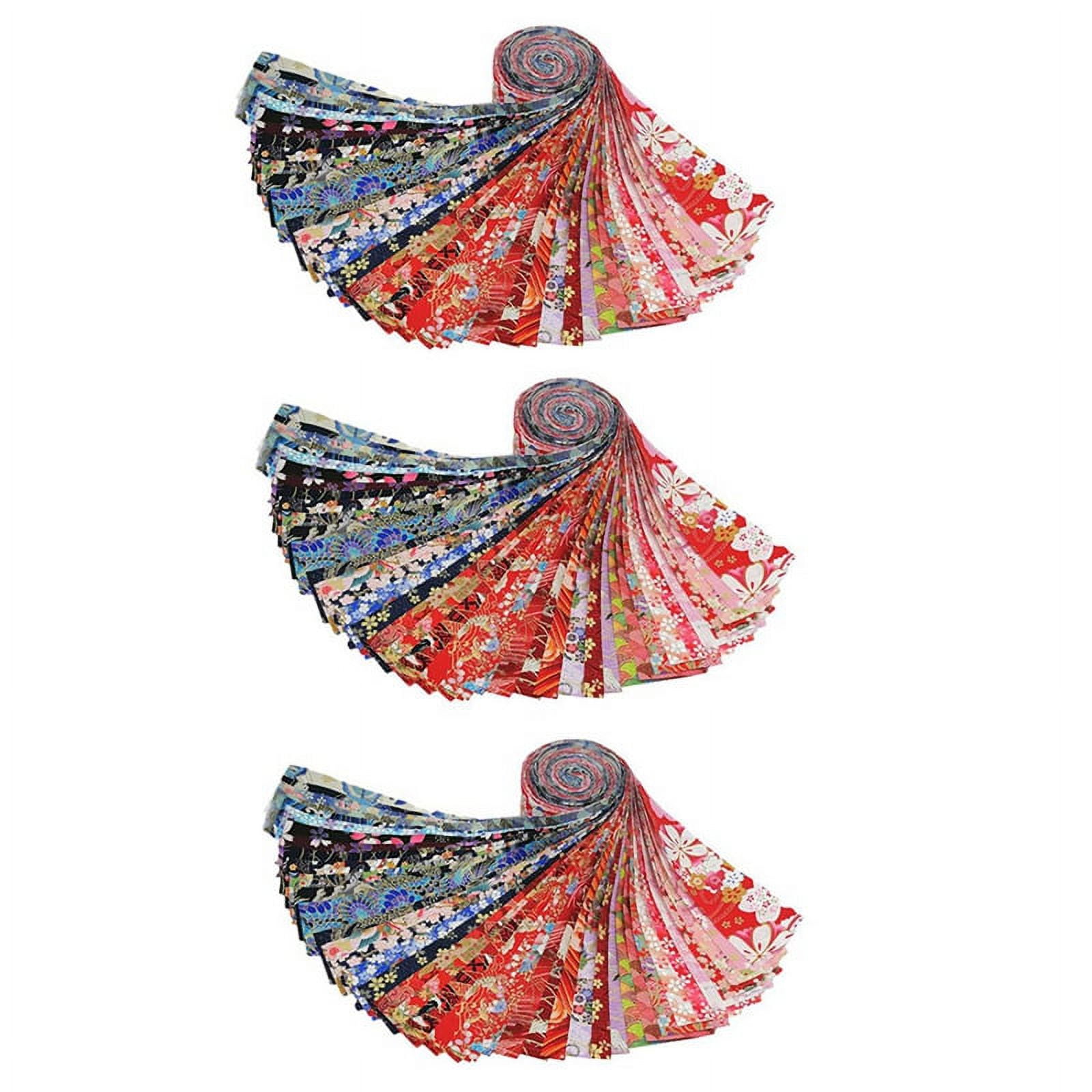 120 PCS Jelly Roll Cotton Fabric Quilting Strips DIY Sewing Craft Fabric Bundle Patchwork Supplies 6.5X50cm