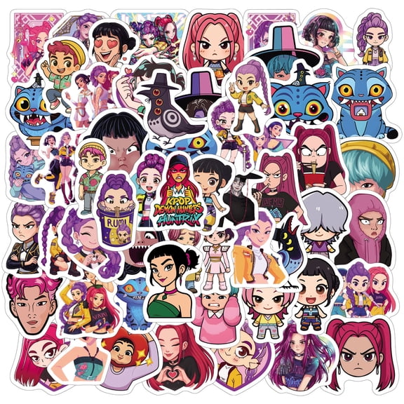 120 PCS For K-pop Movie Cartoon Themed Stickers, Cute Vinyl Waterproof Stickers, for Teen Suitable for Water Bottles,Laptop, Phone, Guitar, Skateboard, Travel Case, Notebook