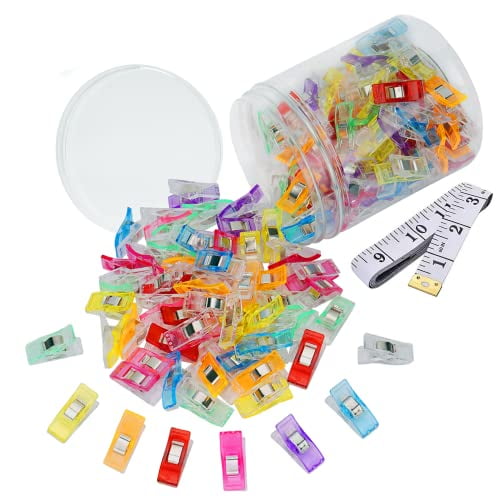 120 PCS Multipurpose Sewing Clips for Fabric,Mini Clips for Sewing,Sewing Fasteners Clips,Multi-Color Crafting Tools for Fabric Sewing Binding Crafting (Multiple Colour-120PCS)