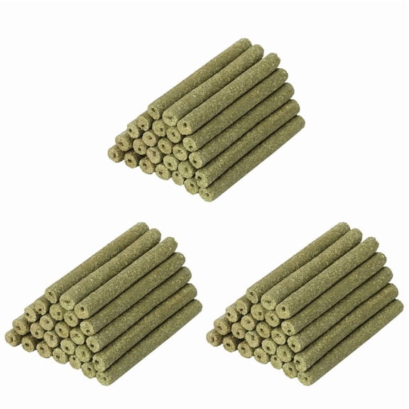 120 PCS Natural Mixed Grass Stick  Chew Toys for Guinea Pig  Gerbil Parrot Bunny and Other Small Animals