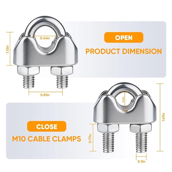 120 Pack 1/2 Inch PEX Cinch Clamps Rings, 304 Stainless Steel PEX Crimp Rings, Pinch Clamps for PEX Tubing Pipe Fittings Connection
