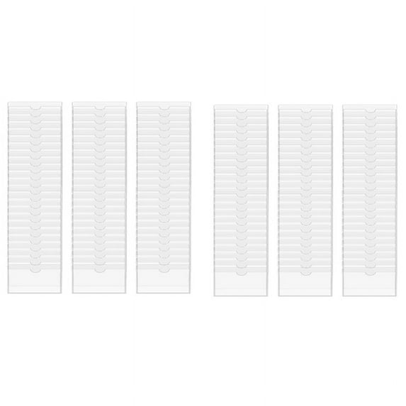 120 Pack 3.5 x 4.7 Inches Self-Adhesive Label Holder Card Pockets Label Holder Clear Plastic Library Card Holder