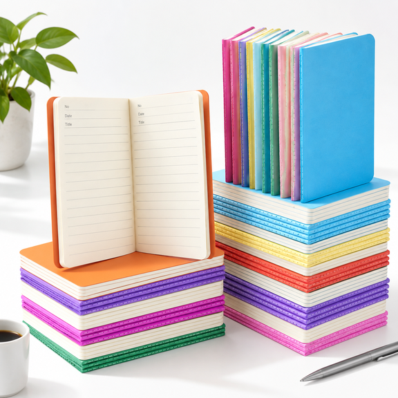 120 Pack 3.5x5.5 Lined Pocket Composition Notebooks, 10 Assorted Colors, 48 Pages Each