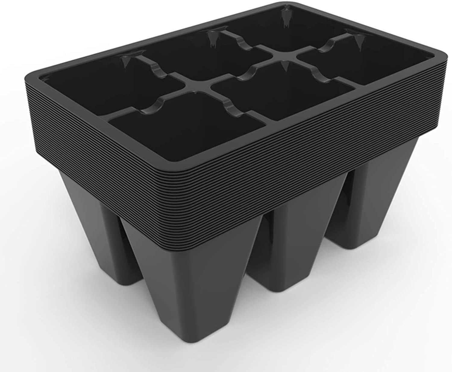 120 Pack 6-Cell Seed Starting Tray for Seedlings, Plant Starter Trays with Drainage Holes for Seed Germination, 5.4x3.7 inches, Clear