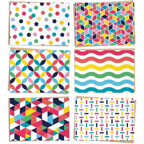 120 Pack Blank Greeting Cards - All Occasion Bulk Box Set - 12 Designs - Craft Paper Envelopes and Gold Labels Included