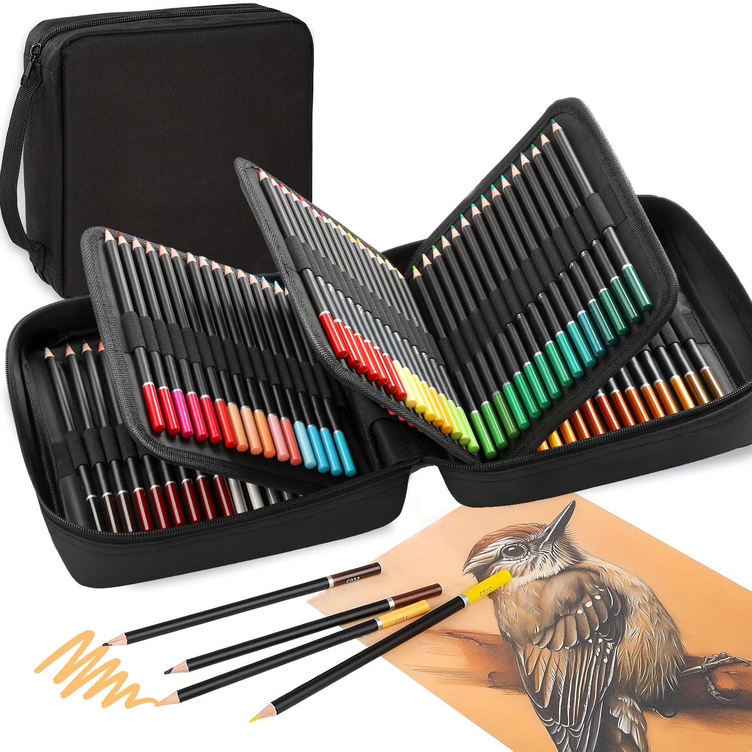 120 Pack Colored Pencils, Soft Core Oil Based Color Pencils  for Adult Artists, Professionals and Colorists, In Zipper Pouch