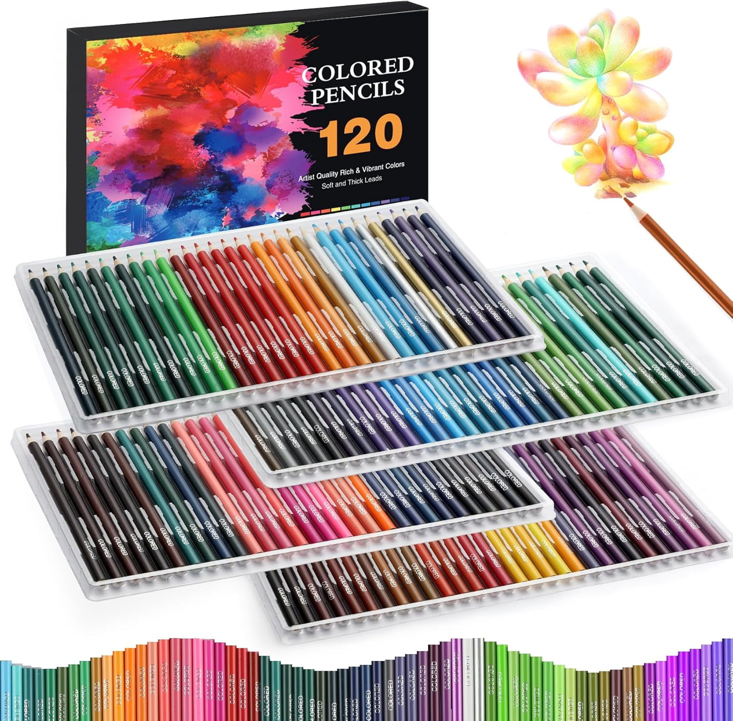 120 Pack Coloring Pencils, Colored Pencils for Adult Coloring Books ...