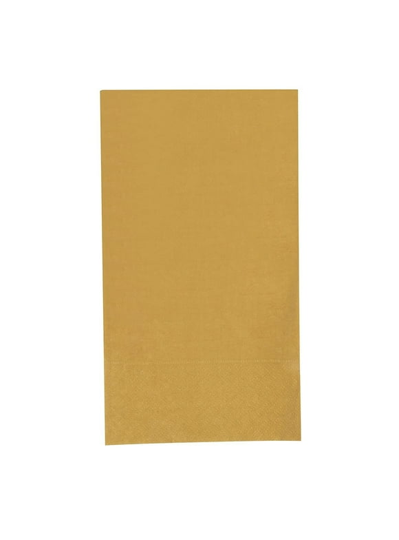 120-Pack Gold Dinner Napkins for Party - Disposable Gold Paper Napkins for Wedding, Birthday, Graduation, 7.5x4.25 In