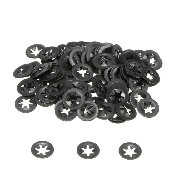 120 Pack Internal Tooth Star Lock Washers M3 Quick Speed Locking Washers, 65Mn Steel Starlock Push Nuts