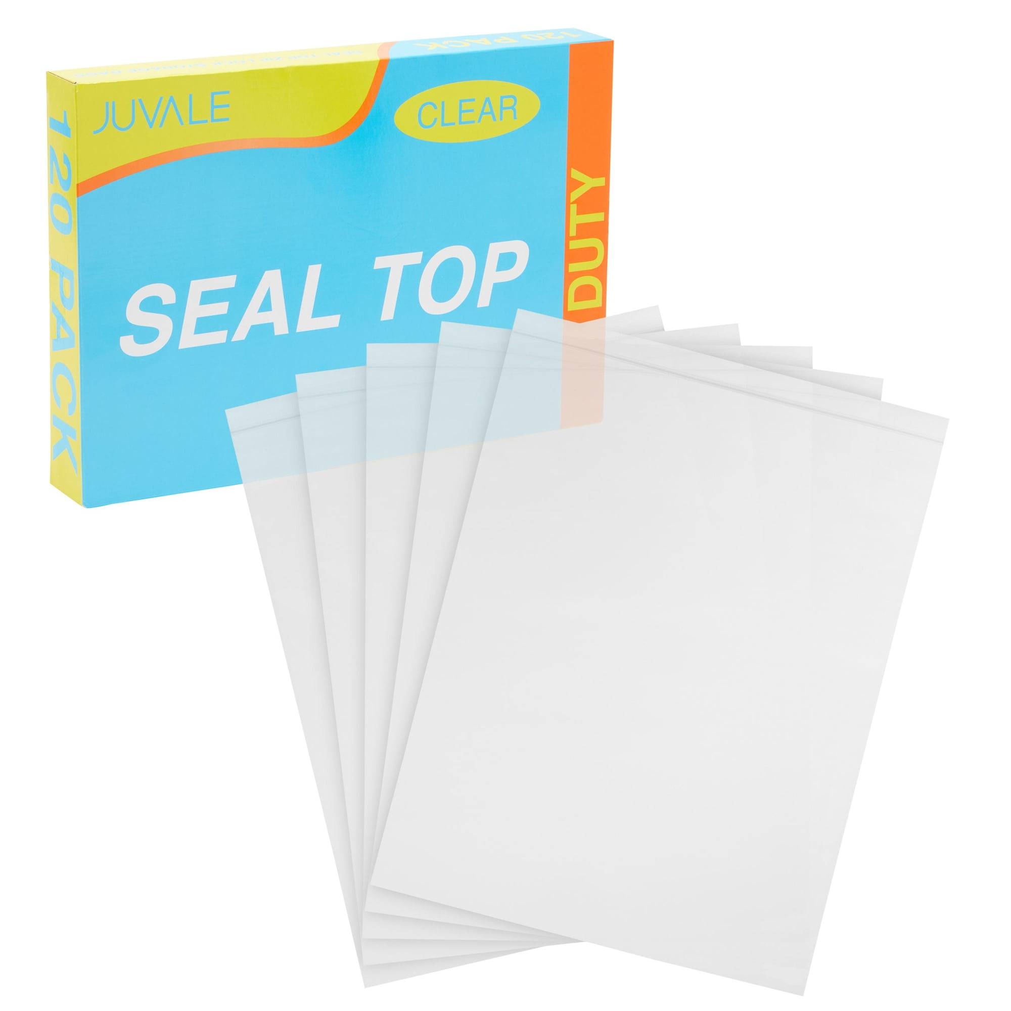 120 ct Clear Poly Bags Reclosable Top Zip Seal Baggies Plastic Assorted Sizes
