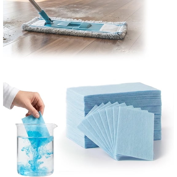 120 Pack Multi Surface Floor Cleaning Tablets, Water Soluble Mop Sheets Concentrated Stain Remover for Hardwood, Ceramic Tile, Marble, Laminate