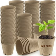 Fabulas 120 Pack Peat Pots for Seedlings, 3.15 Inch Biodegradable Seed Starter Planting Pots for Seedlings
