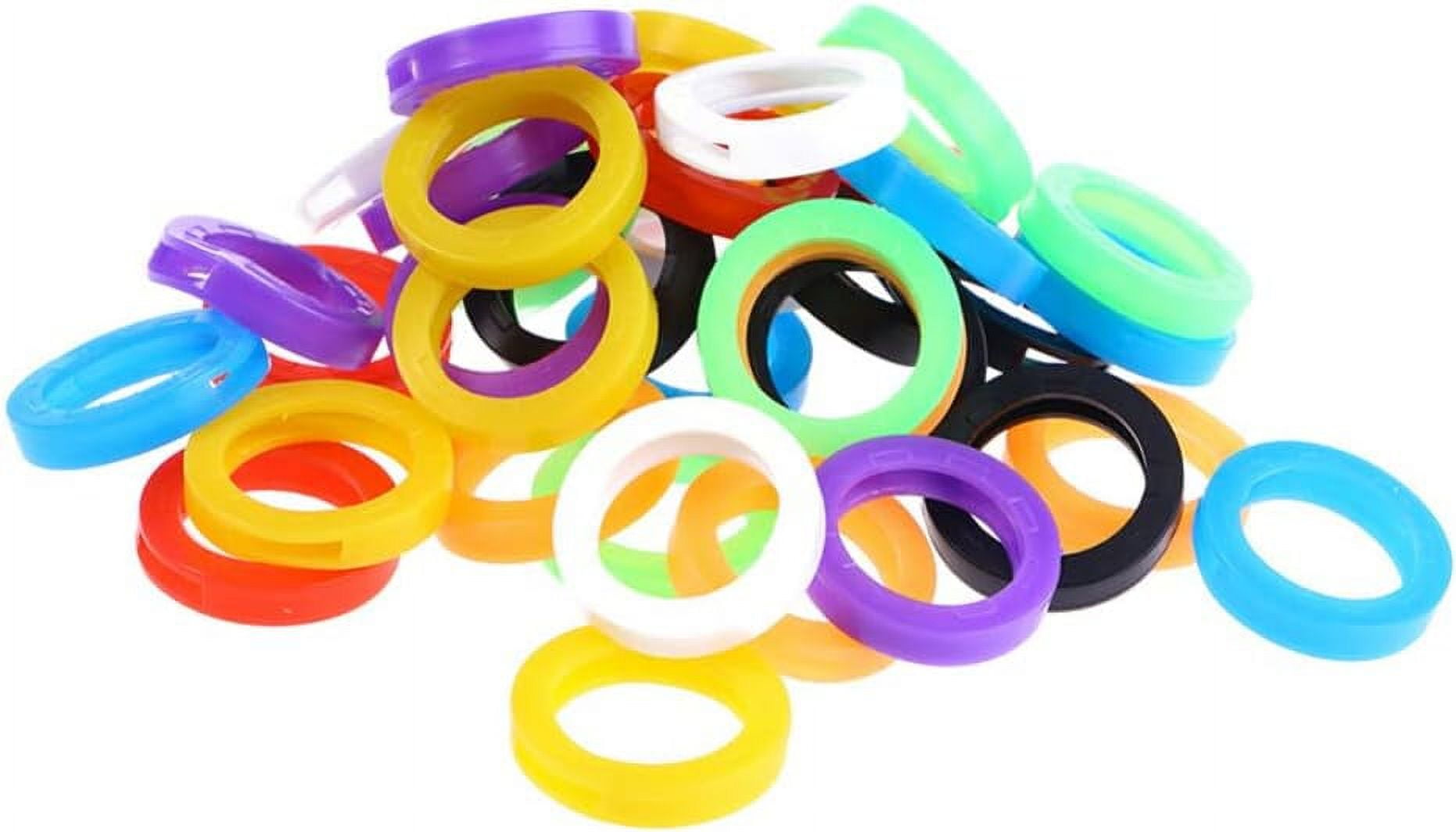 120 Pack Round Key Caps Assorted Colors Key Identifier Tags Plastic Round Key Covers for House