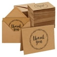 120 Pack Thank You Cards Bulk with Envelopes, Rustic Kraft Paper Notes