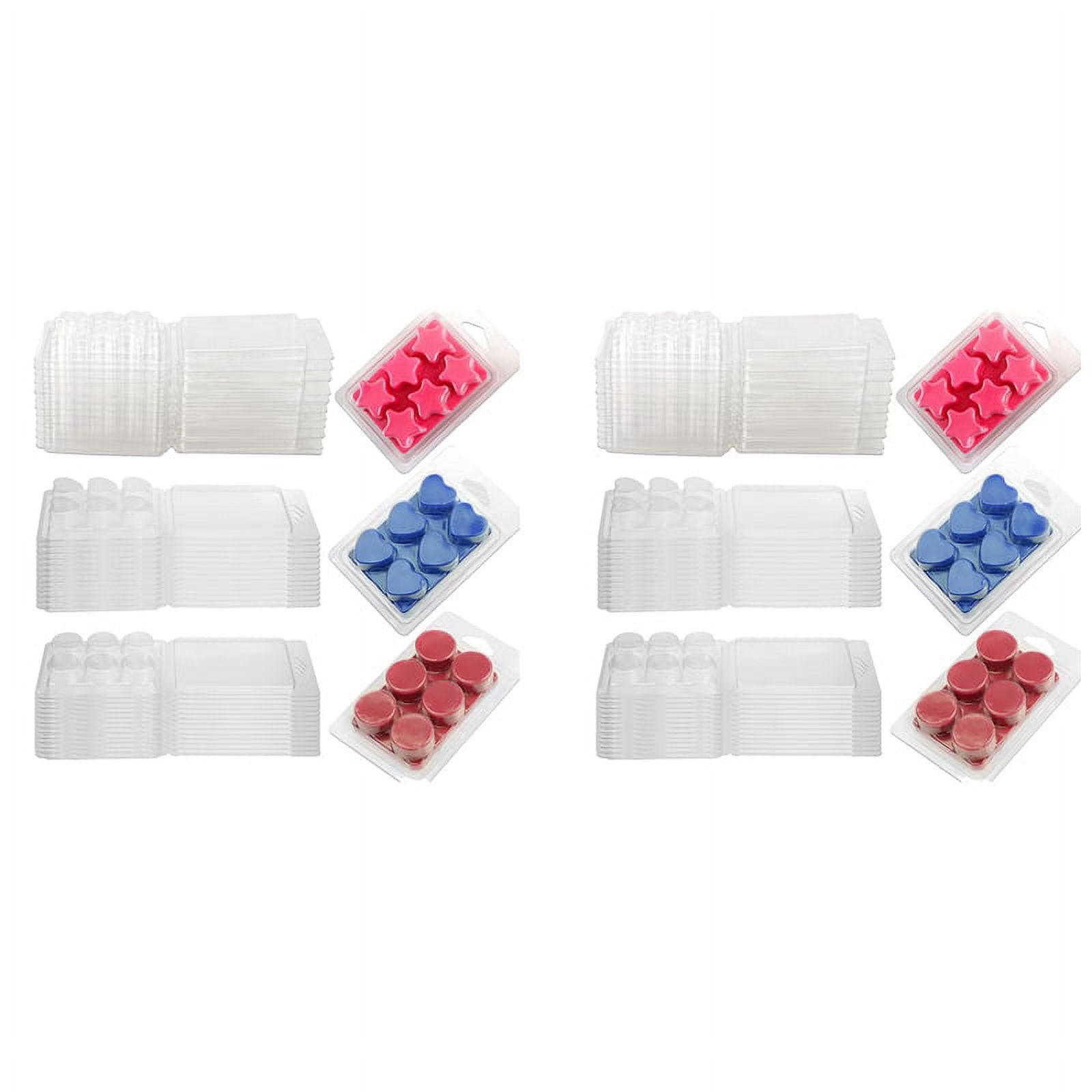 20 Packs Wax Melt Molds Plastic Wax Melt Clamshells for Wickless