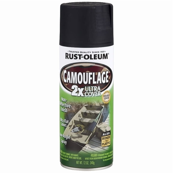 120-Pack of 12 Oz. Rust-Oleum 279179 Specialty Black 2X Camouflage Spray Paint