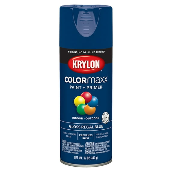 120-Pack of 12 oz Krylon K05535007 COLORmaxx Regal Blue Paint & Primer Spray Paint, Gloss