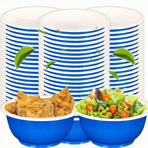 120 Packs Plastic Bowls With Football Printing, Red/Yellow/Blue/Green 13 Oz Small Disposable Clear Salad Bowls Cute Parfaits Ice Cream Bowls Snack Food Serving Bowls For Summer Party Wedding Shower