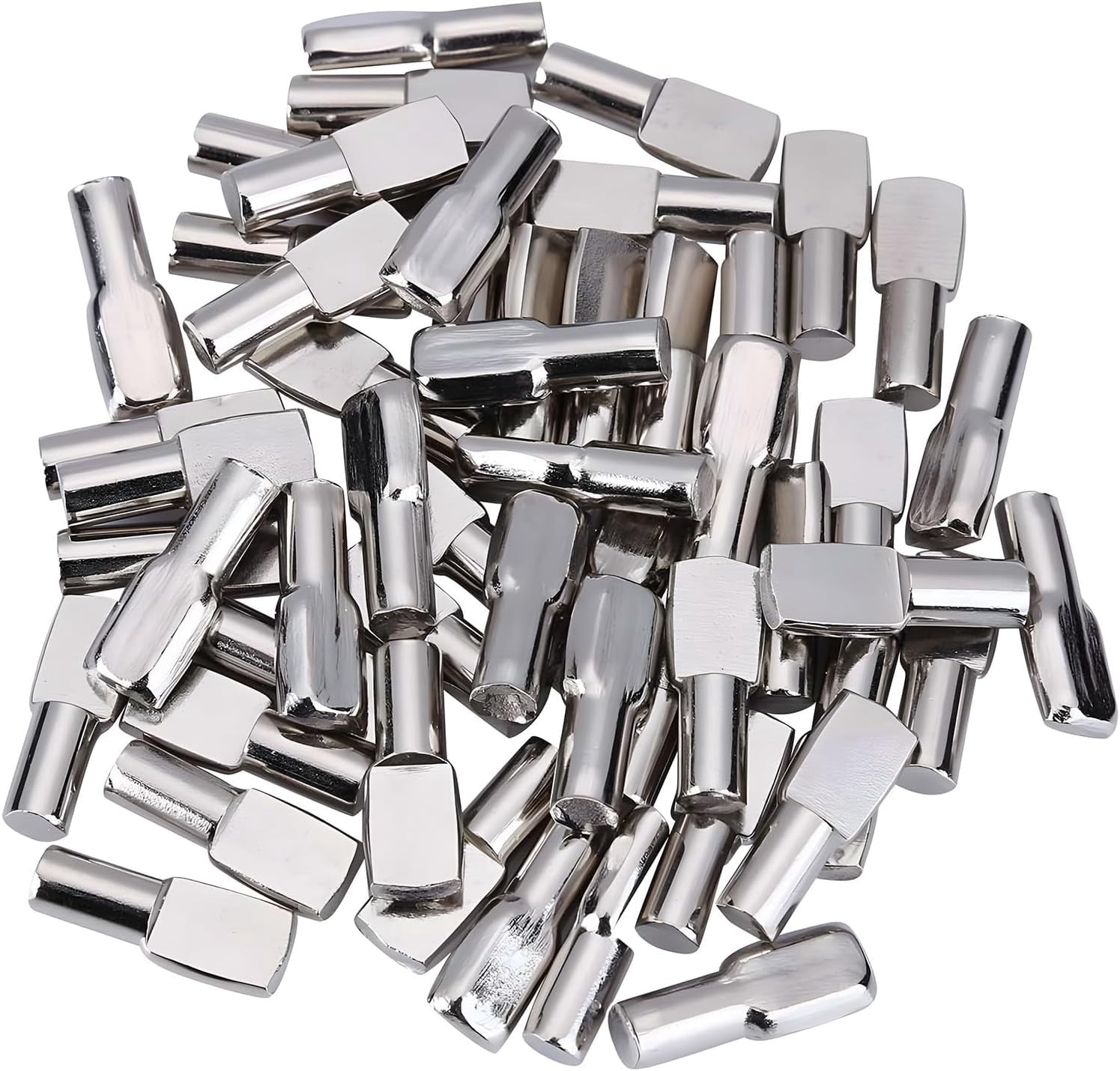 5mm Clear Shelf Support Pegs – 120-Pack, Self-Locking Plastic Pins For Cabinets, Bookcases, Entertainment Centers, Furniture