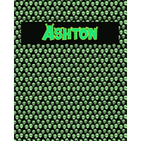 120 Page Handwriting Practice Book with Green Alien Cover Ashton: Primary Grades Handwriting Book Paperback