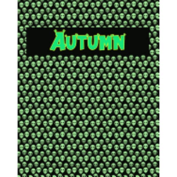 120 Page Handwriting Practice Book with Green Alien Cover Autumn: Primary Grades Handwriting Book Paperback