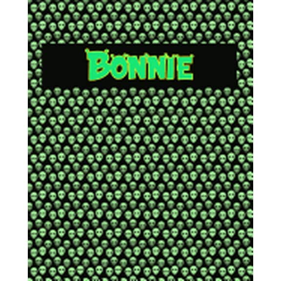 120 Page Handwriting Practice Book with Green Alien Cover Bonnie: Primary Grades Handwriting Book (Paperback)