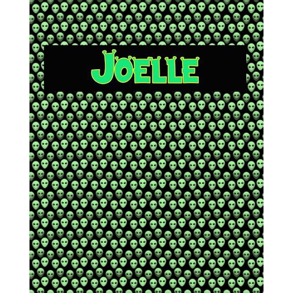 120 Page Handwriting Practice Book with Green Alien Cover Joelle: Primary Grades Handwriting Book (Paperback)