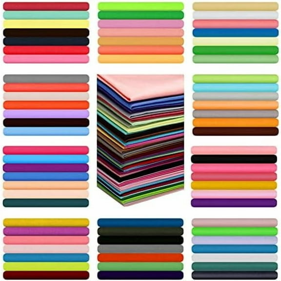 120 Pcs 10 x 10 Inch Solid Multicolor Cotton Fabric Bundles Squares Fat Quarters Precut Quilting Fabric Sewing Material Color Analysis Draping Kit for Beginner DIY Sewing Patchwork Craft$$Art & Craft