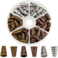 thumbnail image 1 of 120 Pcs 3 Colors Tibetan Style Metal Cone Bead End Caps Alloy Cone Bead End Caps Flower Bead Caps Vintage Floral Bead Cones Jewelry DIY Accessories, 1 of 6