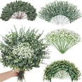 thumbnail image 1 of 120 Pcs 4 Kinds Mixed Eucalyptus Greenery Stems  Breath Flowers Artificial Bulk and Greenery Stems for DIY Bouquets Wedding Home Floral Decor, 1 of 10