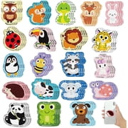 120 Pcs Anxiety Sensory Stickers Textured Rough Fidgets for Mental Health, Autism & ADHD, Mindfulness Decal for Stress Relief, Supplies for School CounselorAnimal