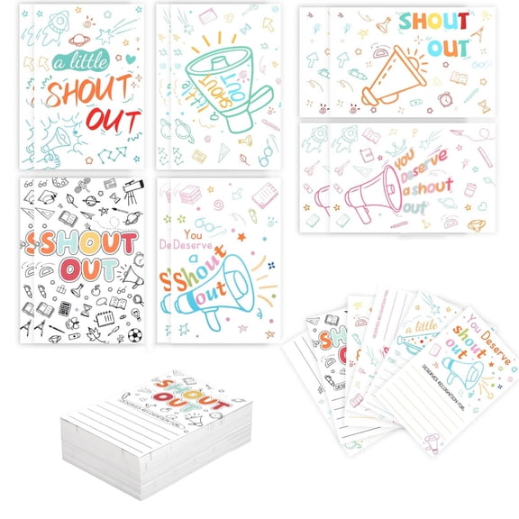 120 Pcs Appreciation Cards Set, Employee Recognition Cards Bulk, Thank You Note Cards for Staff Team Teacher, Shout Out Cards for Office Motivation Bulletin Board Decor and Workplace Gifts
