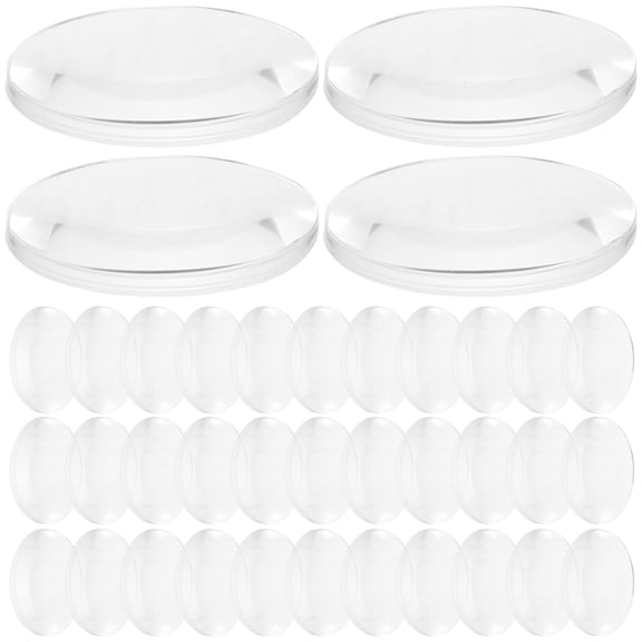 MERRYHAPY 120 Transparent Circular Convex Lenses Physics Teaching Set for Light Refraction and Optics Demonstrations