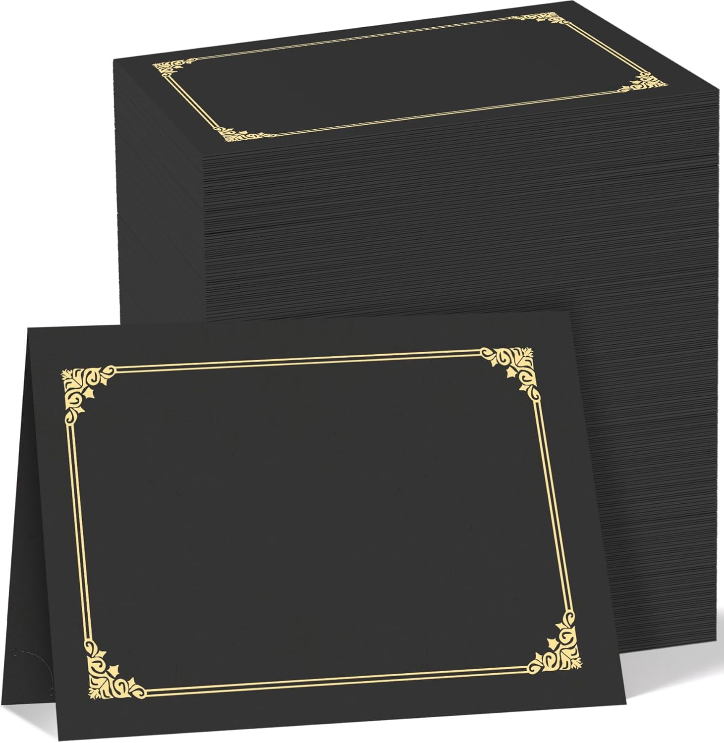 120 Pcs Certificate Holders, Black Diploma Folders Document Covers with ...