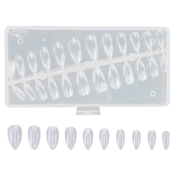 120 Pcs Clear Full Cover Nail Tips for Acrylic Nails, False Ballerina French Acrylic Nail Tips Extension for Salon Manicure Home DIY