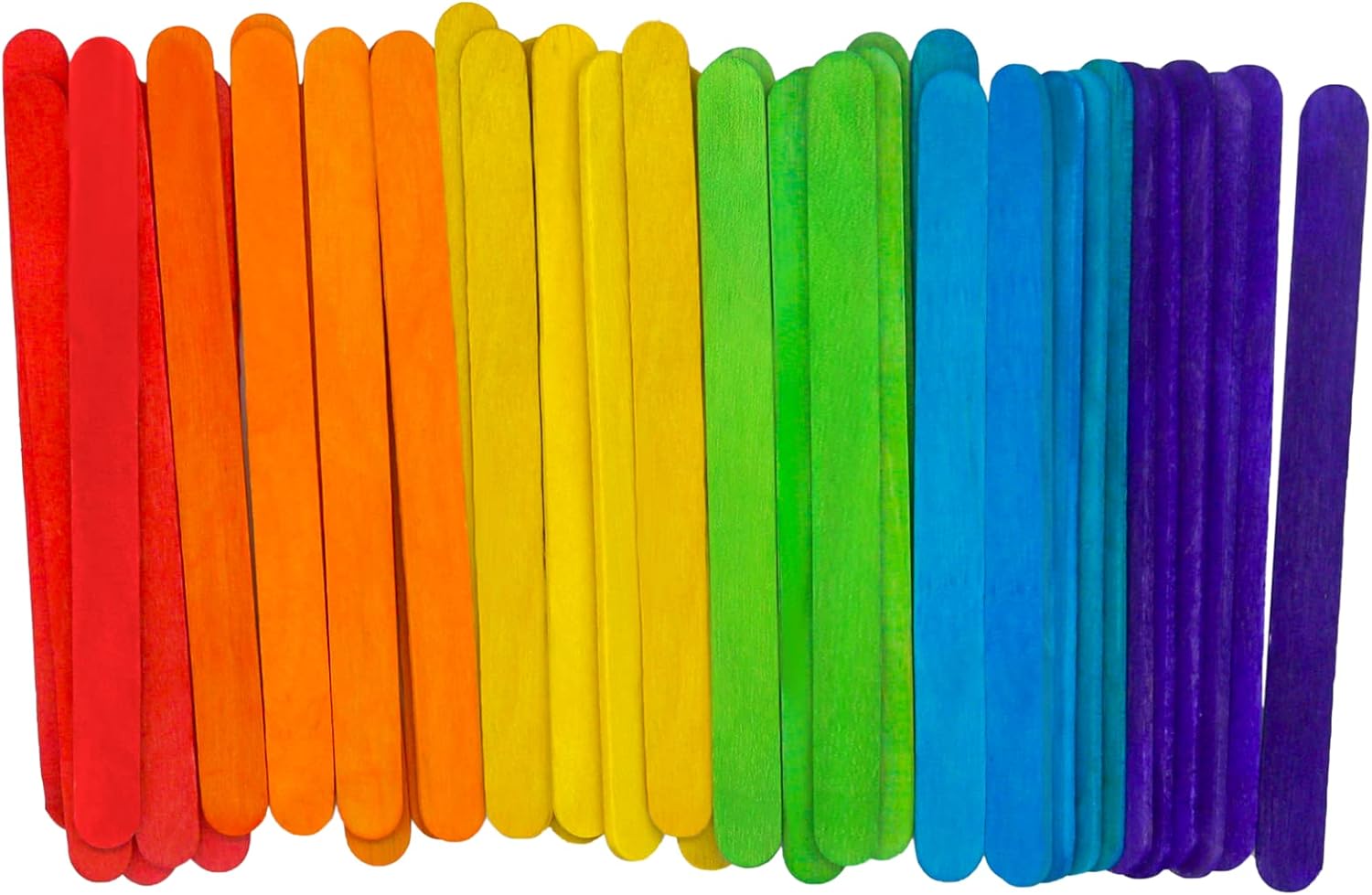 Mini (8cm) & Jumbo (15cm) Lolly-Sticks Aus Holz – Natur & Regenbogen Gemischt