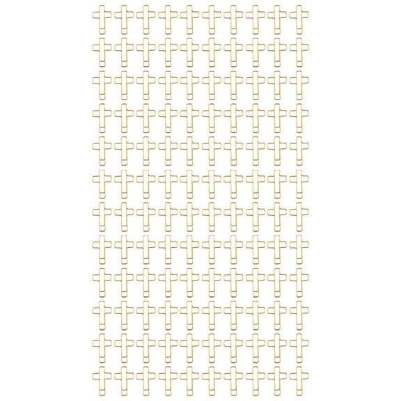 120 Pcs Cross Shape Paper Clips in Rose Gold Silver Gold for Office Use