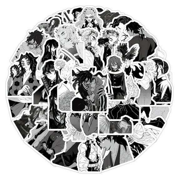 120 Pcs Demon Slayer Cartoon Stickers Waterproof Vinyl - Decals for Water Bottles, Laptop, Car, Planner | Anime Gift for Fans