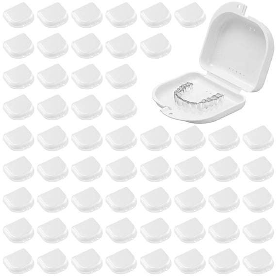 120 Pcs Dental Retainer Cases with Holes, 12 Colors Denture Mouth Guard ...