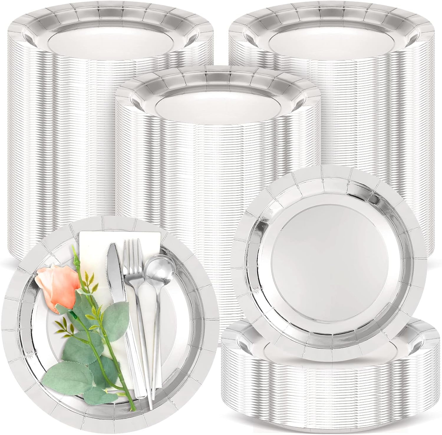 120 Pcs Disposable Charger Plates Wedding Bulk 13 Inch Chargers Dinner Plate Charger Service