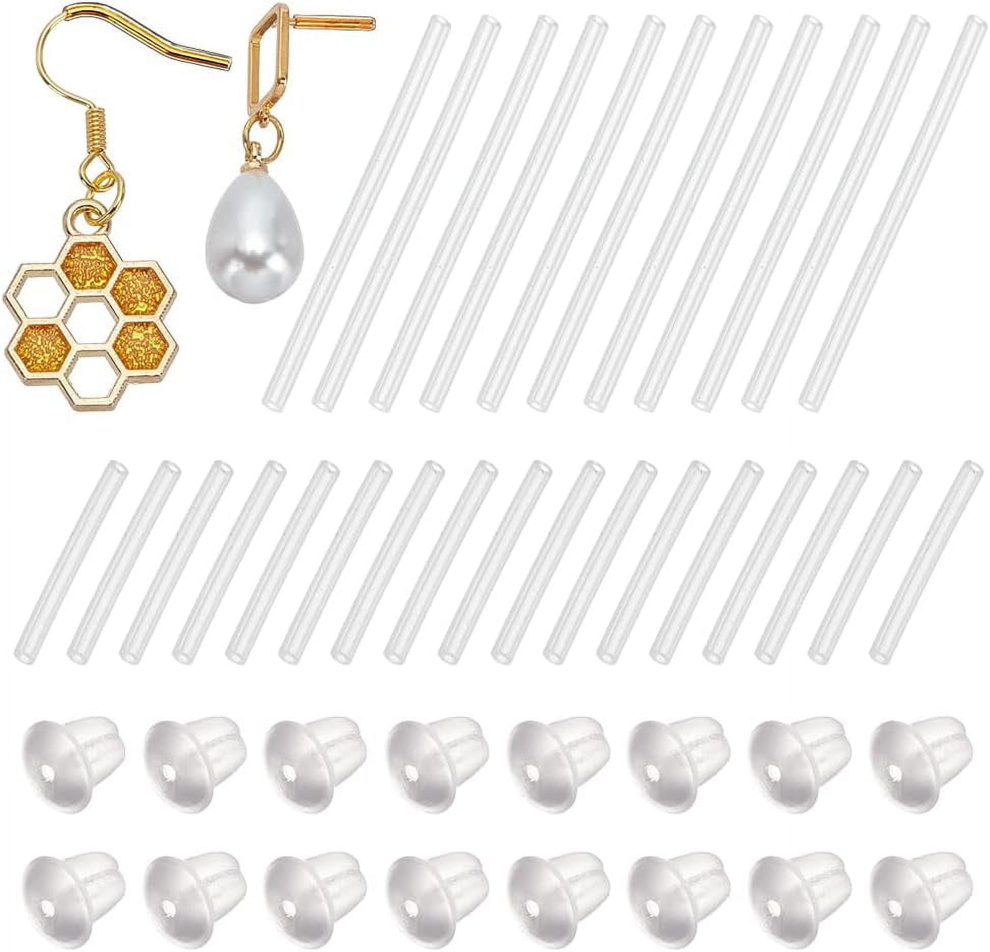 120 Pcs Earring Post Sleeves for Ears Blank Earring Sleeve Protectors ...