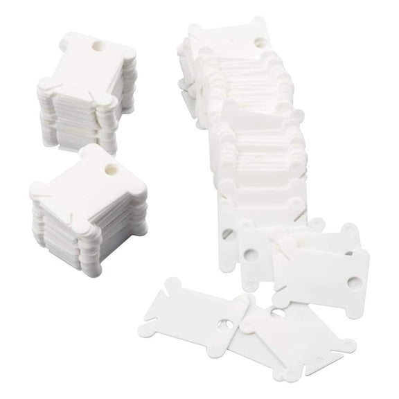 120 Pcs Embroidery Floss Bobbins,Embroidery Floss Organizer,Plastic Embroidery Thread Cards,Reusable Sewing Thread Spools Holder,1.4X1.5 Inch Embroidery Thread Organize for Diy Sewing Craft,White