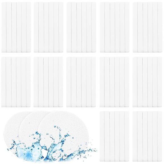 120 Pcs Facial Sponges Compressed,Facial Cleansing Pads,Round Face Cleaning Sponge for Spa,Exfoliating,Face Wash