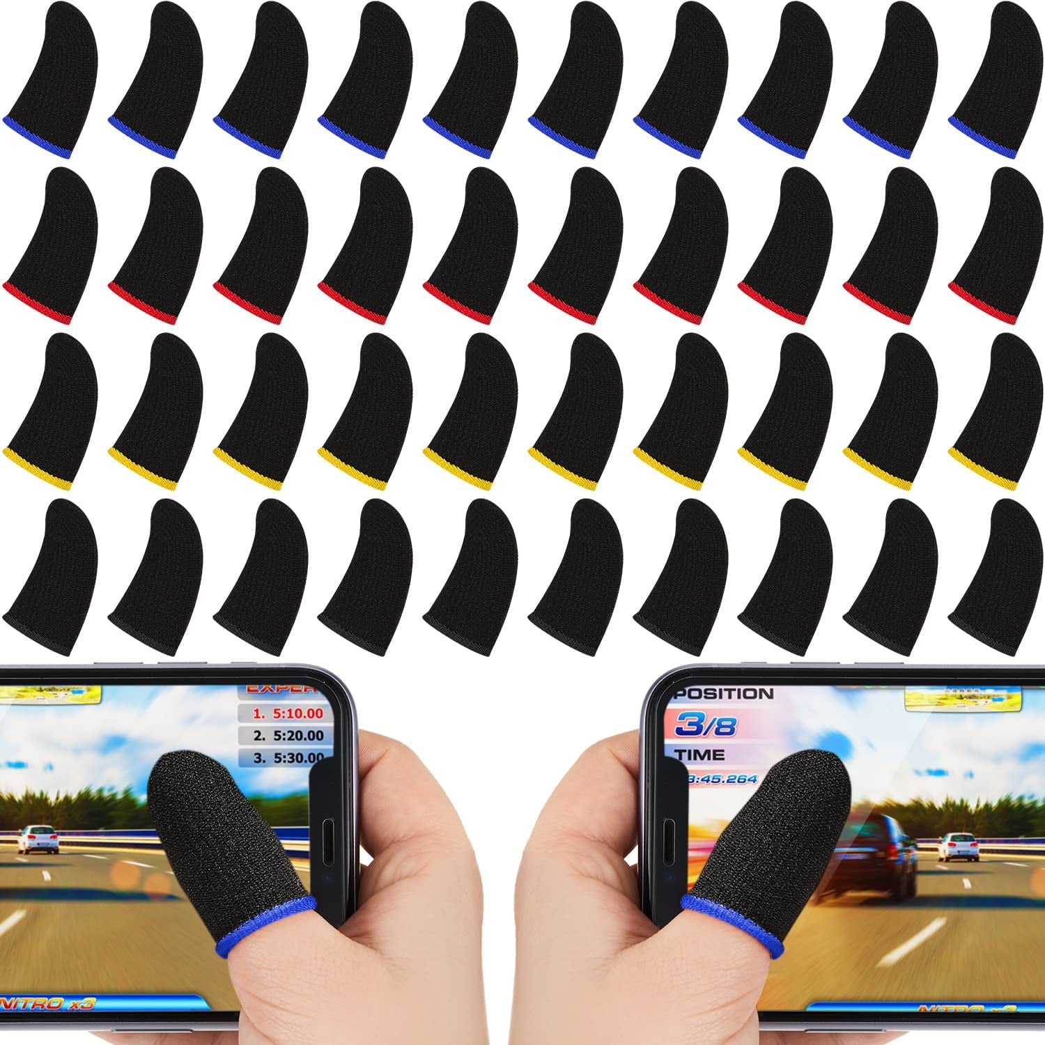  Mobile Game Finger Caps Non-Slip Touch Screen Gloves